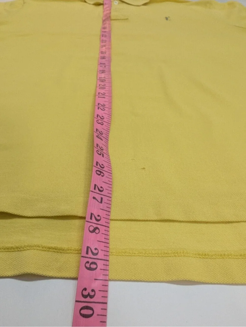 Polo Ralph Lauren Shirt Mens L Yellow Classic Fit Flesh Pony Pima Soft Touch